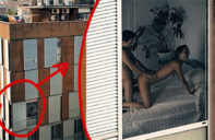 Los graban follando por la ventana