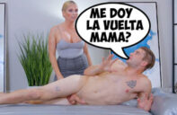 madre da un masaje a su hijo y terminan follando