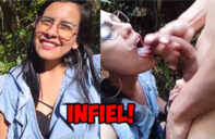 siendo infiel en el parque público